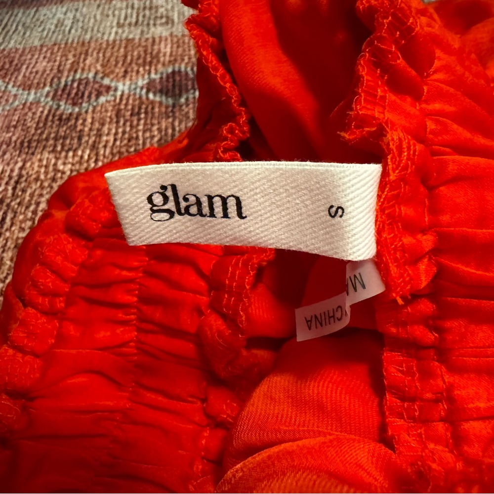 Glam Red Ruffled Romper - Picture 2 of 2